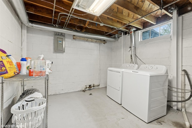 5713 Clark Blvd, Des Moines, IA 50311 - laundry room featuring independent washer and dryer and electric panel