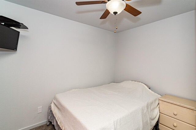 1717 Linn St, Boone, IA 50036 - carpeted bedroom featuring ceiling fan and baseboards