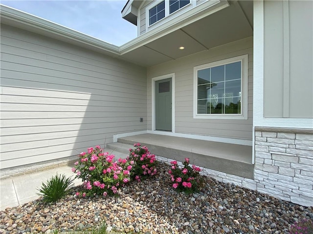 733 17th Ave SE, Altoona, IA 50009 - property entrance featuring stone siding
