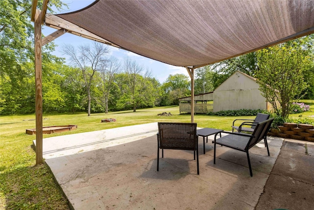 403 S Elm St, Lamoni, IA 50140 - view of patio with view of scattered trees