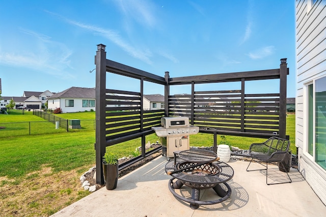 1108 NE Forest Ridge Ct, Ankeny, IA 50021 - view of patio / terrace featuring area for grilling and a fire pit