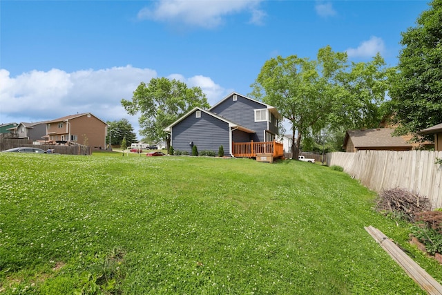 2501 SE 18th Ct, Des Moines, IA 50320 - view of yard with a deck