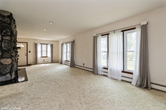1723 6th St, Perry, IA 50220 - unfurnished living room with carpet floors and recessed lighting