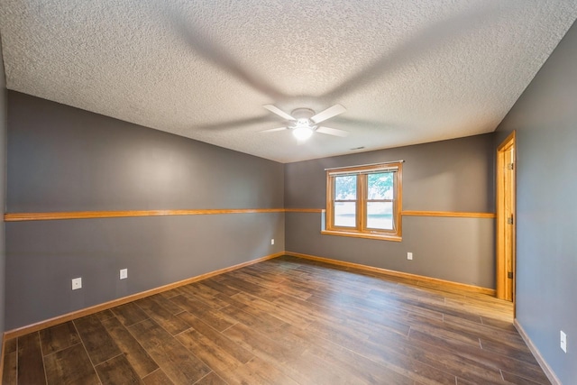 8148 Durham Cir, Johnston, IA 50131 - unfurnished room with ceiling fan, wood finished floors, baseboards, and a textured ceiling