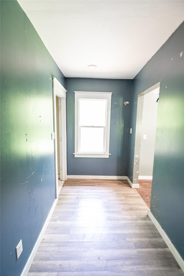 3518 Easton Blvd, Des Moines, IA 50317 - hall with wood finished floors and baseboards