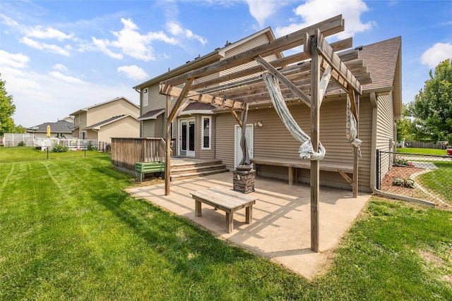 904 SE Little Beaver Dr, Grimes, IA 50111 - rear view of house with a pergola, a patio, and a deck