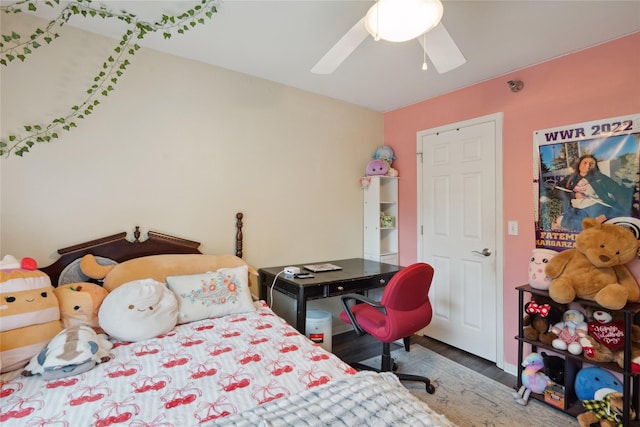 6440 Ep True Pkwy Unit 3102, West Des Moines, IA 50266 - bedroom featuring wood finished floors and ceiling fan