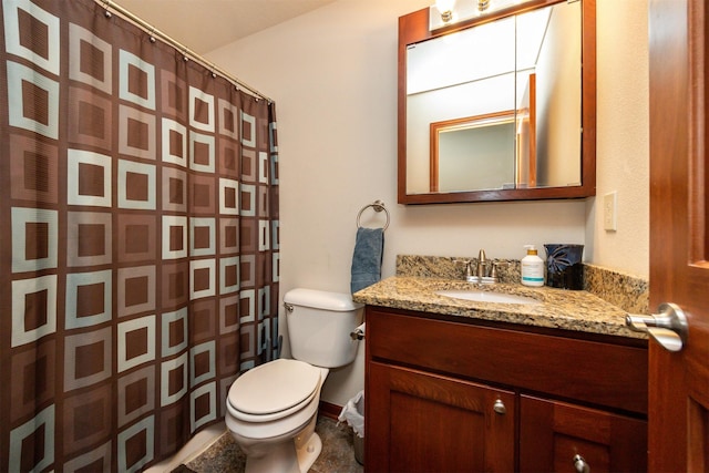 1324 Joshua Cir SE, Bondurant, IA 50035 - full bathroom featuring toilet, vanity, and a shower with curtain
