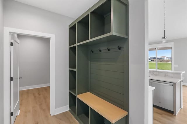 1201 Lakeview Cir NW, Bondurant, IA 50035 - mudroom with light wood-style floors and baseboards