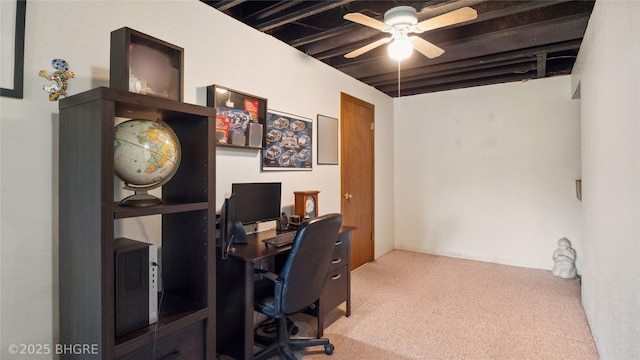 1105 E Henderson Pl, Indianola, IA 50125 - carpeted office space featuring ceiling fan
