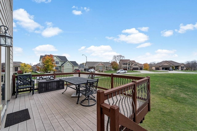 1738 Everwood Ct SW, Altoona, IA 50009 - deck featuring a residential view and a lawn