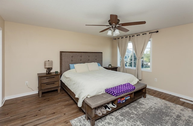 601 Orchard Hills Dr Unit 5011, Norwalk, IA 50211 - bedroom featuring wood finished floors, baseboards, and a ceiling fan