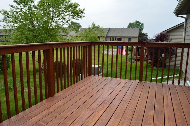 6029 Meacham Dr, Pleasant Hill, IA 50327 - wooden terrace featuring a yard