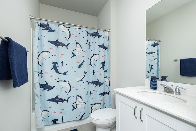 6828 NW 106th St, Johnston, IA 50131 - full bath with vanity, toilet, and tile patterned floors
