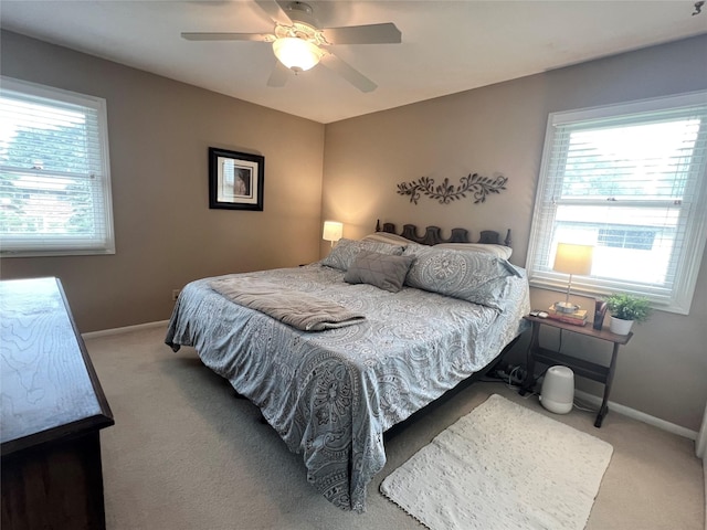313 E 29th St S, Newton, IA 50208 - bedroom featuring carpet, baseboards, and a ceiling fan