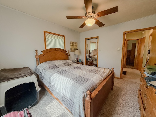 6465 NW 56th St, Johnston, IA 50131 - bedroom featuring light colored carpet and ceiling fan