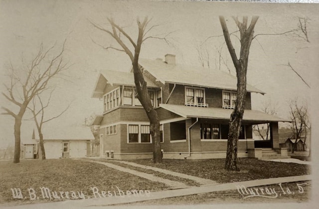 230 Grant St, Murray, IA 50174 - view of front of house featuring a chimney