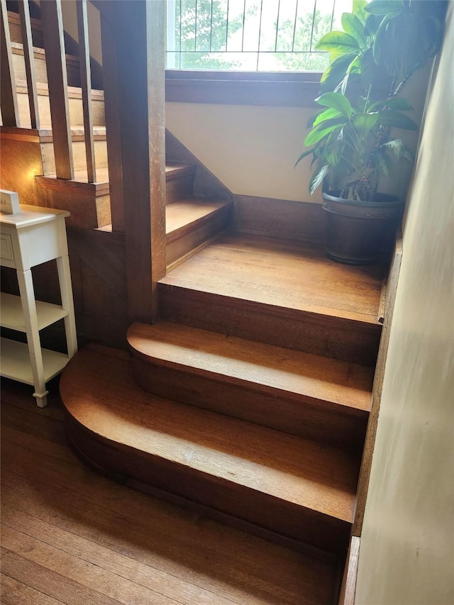 230 Grant St, Murray, IA 50174 - stairs with wood finished floors