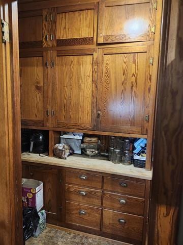230 Grant St, Murray, IA 50174 - kitchen featuring brown cabinets and light countertops