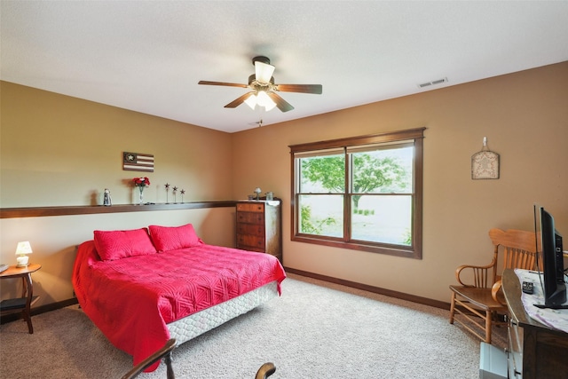 4014 NE Bellagio Cir, Ankeny, IA 50021 - bedroom with carpet, baseboards, and ceiling fan