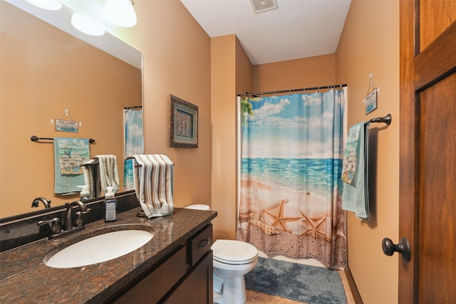 4014 NE Bellagio Cir, Ankeny, IA 50021 - bathroom featuring vanity, toilet, and a shower with shower curtain