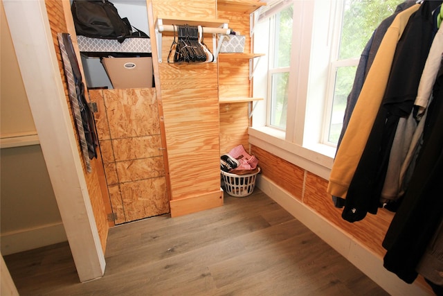 1035 65th St, Windsor Heights, IA 50324 - spacious closet featuring wood finished floors
