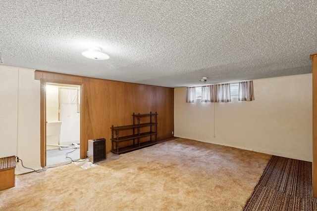 2110 Ashmore Dr, Ames, IA 50014 - basement with a textured ceiling and carpet flooring