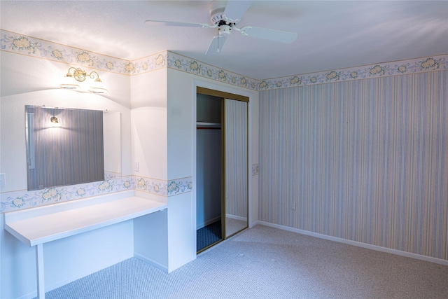 1126 SE Mallard Creek Dr, Ankeny, IA 50021 - bathroom featuring ceiling fan and baseboards