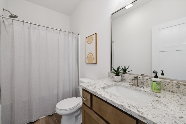 150 NW Hidden Knl, Waukee, IA 50263 - full bath with vanity, wood finished floors, and shower / bath combination with curtain