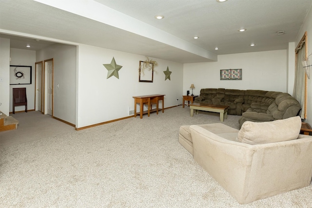 2626 SE 72nd St, Runnells, IA 50237 - living room with light colored carpet and recessed lighting
