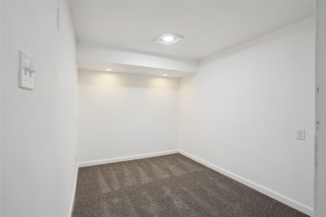 2515 Glenbrook Dr, Des Moines, IA 50316 - spare room featuring dark carpet and recessed lighting