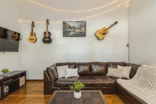 926 Casady Dr, Norwalk, IA 50211 - living room featuring wood finished floors and baseboards