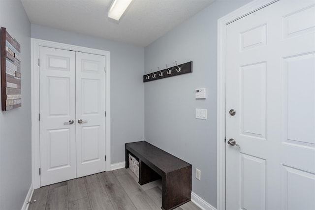 6511 NW 93rd St, Johnston, IA 50131 - mudroom featuring wood finished floors and baseboards