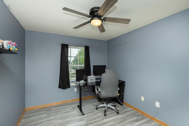 1205 Lancaster Way, Indianola, IA 50125 - office with light wood-style floors and a ceiling fan