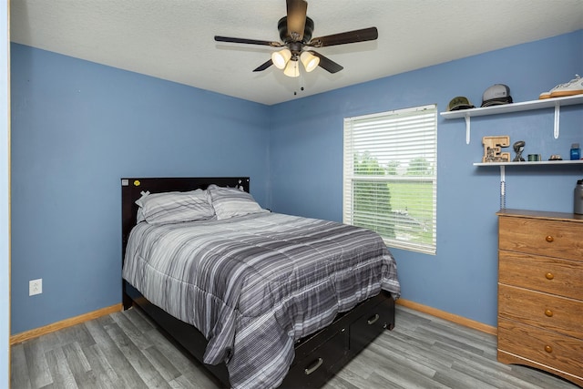1205 Lancaster Way, Indianola, IA 50125 - bedroom with wood finished floors and a ceiling fan