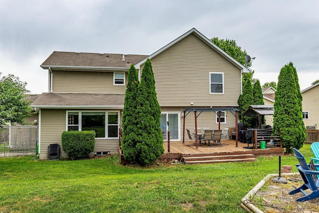1205 Lancaster Way, Indianola, IA 50125 - rear view of house with a gazebo, roof with shingles, a wooden deck, and outdoor dining area