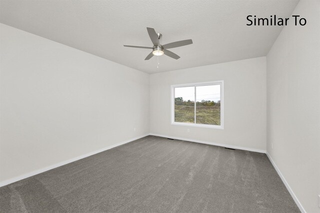 16738 Walnut Meadows Cir, Urbandale, IA 50323 - unfurnished room with dark carpet and a ceiling fan