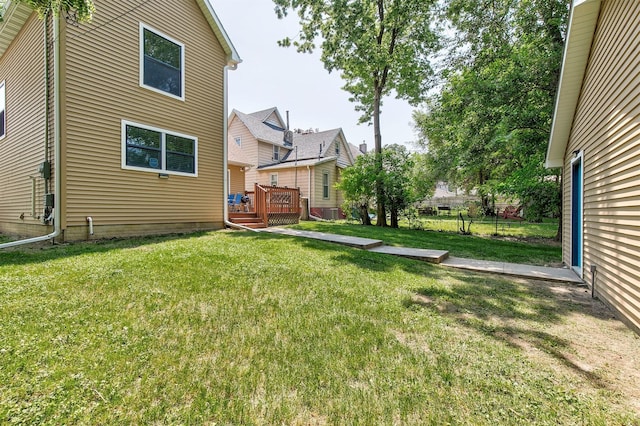 1334 E 13th St, Des Moines, IA 50316 - view of yard featuring a deck