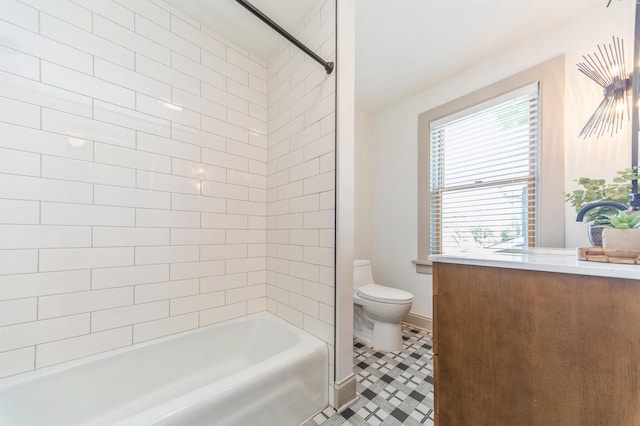 620 48th St, Des Moines, IA 50312 - full bath with vanity, shower / tub combination, and tile patterned flooring