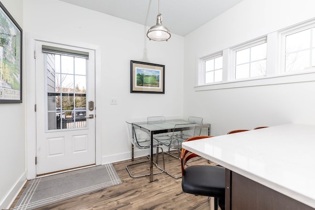 5477 S Prairie View Dr, West Des Moines, IA 50266 - dining room with wood finished floors and baseboards
