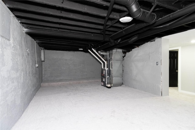 2537 Maple St, Des Moines, IA 50317 - unfinished below grade area featuring heating unit
