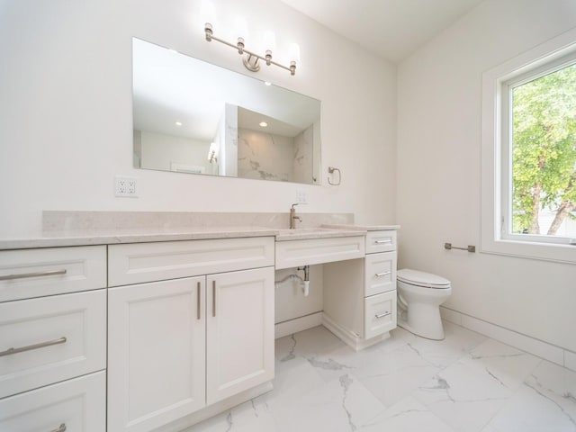 1863 Glen Oaks Dr, West Des Moines, IA 50266 - full bath featuring marble finish floors, vanity, and a marble finish shower
