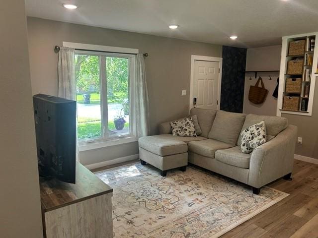 316 NW Linden St, Ankeny, IA 50023 - living area with wood finished floors and recessed lighting