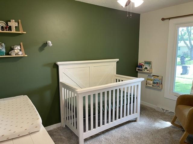 316 NW Linden St, Ankeny, IA 50023 - carpeted bedroom with a nursery area and baseboards