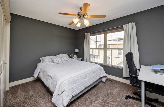 3600 SE Glenstone Dr Unit 308, Grimes, IA 50111 - carpeted bedroom with ceiling fan and a desk