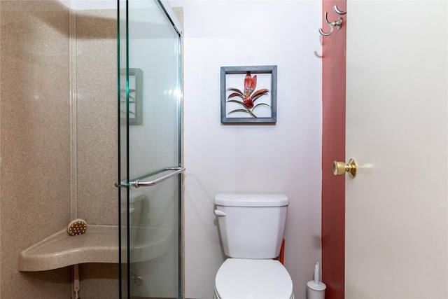 3663 Grand Ave Unit 604, Des Moines, IA 50312 - bathroom with toilet and a shower with door