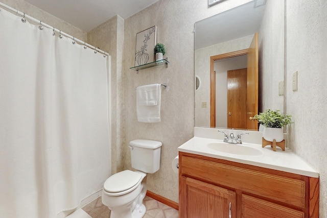 4855 Coachlight Dr, West Des Moines, IA 50265 - bathroom featuring vanity and curtained shower