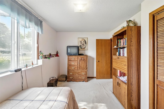 2434 SE 18th Ct, Des Moines, IA 50320 - bedroom featuring light colored carpet and a textured ceiling