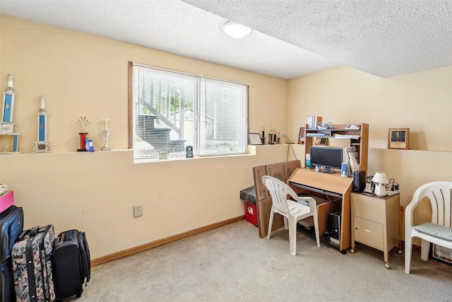 2434 SE 18th Ct, Des Moines, IA 50320 - carpeted office space with a textured ceiling and baseboards
