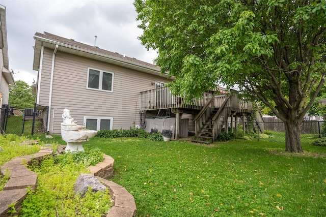 1422 SE Waywin Dr, Ankeny, IA 50021 - rear view of house featuring stairway and a deck